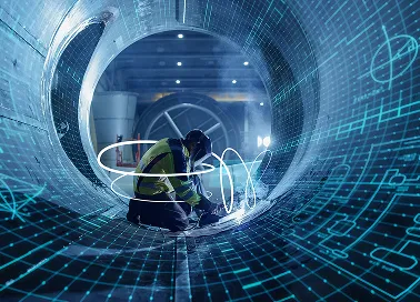 An engineering worker onsite.