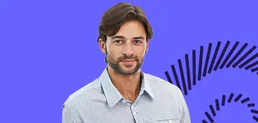 A young man in an office attire.