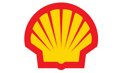 Shell logo with a yellow and red scallop shell design.