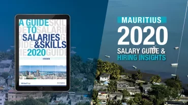 Guide to Salaries and Skills 2020 in Mauritius, digital and scenic background