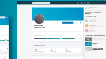 Profile and stats displayed on a webpage and mobile screen.