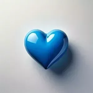 A blue heart.